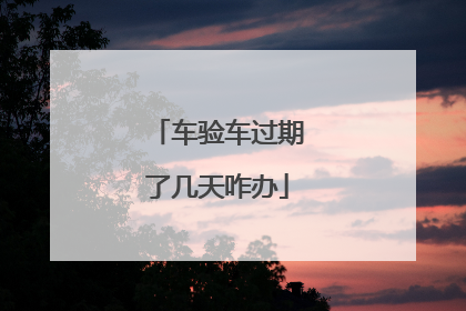车验车过期了几天咋办