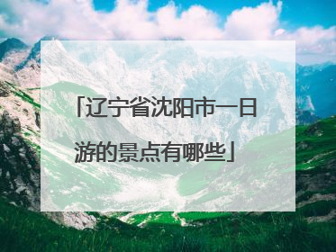 辽宁省沈阳市一日游的景点有哪些
