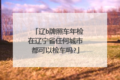 辽b牌照车年检在辽宁省任何城市都可以检车吗?