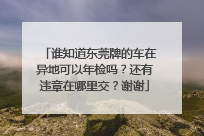 谁知道东莞牌的车在异地可以年检吗？还有违章在哪里交？谢谢