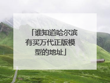 谁知道哈尔滨有买万代正版模型的地址