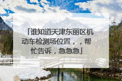 谁知道天津东丽区机动车检测场位置，，帮忙告诉，急急急