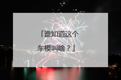 谁知道这个车模叫啥？