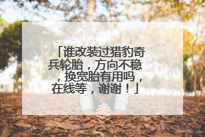 谁改装过猎豹奇兵轮胎，方向不稳，换宽胎有用吗，在线等，谢谢！