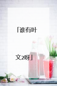 谁有叶文2呀