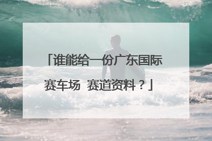 谁能给一份广东国际赛车场 赛道资料？