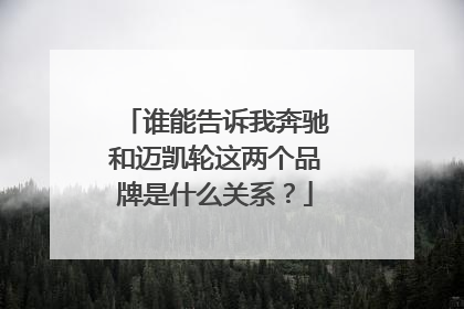 谁能告诉我奔驰和迈凯轮这两个品牌是什么关系？