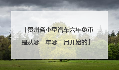 贵州省小型汽车六年免审是从哪一年哪一月开始的