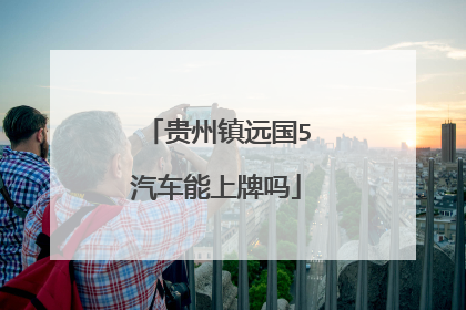 贵州镇远国5汽车能上牌吗