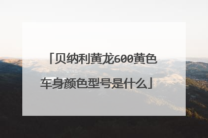 贝纳利黄龙600黄色车身颜色型号是什么