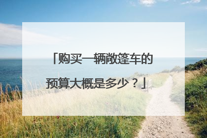 购买一辆敞篷车的预算大概是多少？