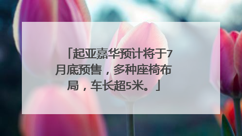 起亚嘉华预计将于7月底预售，多种座椅布局，车长超5米。
