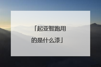 起亚智跑用的是什么漆