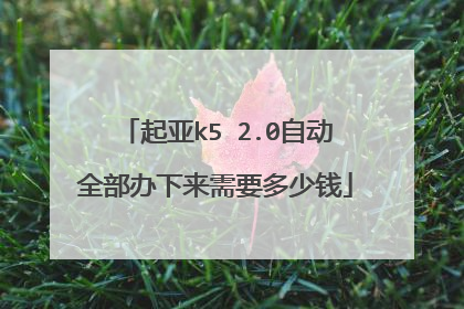 起亚k5 2.0自动全部办下来需要多少钱