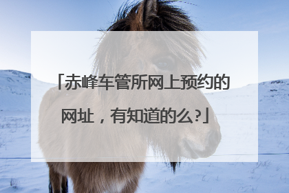 赤峰车管所网上预约的网址，有知道的么?