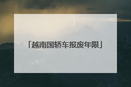 越南国轿车报废年限