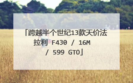 跨越半个世纪13款天价法拉利 F430 / 16M / 599 GTO