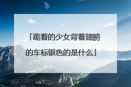 跪着的少女背着翅膀的车标银色的是什么