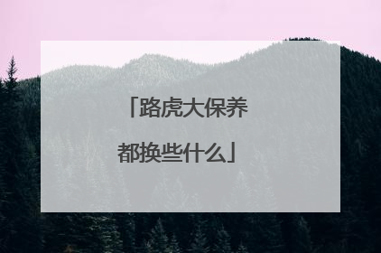 路虎大保养都换些什么