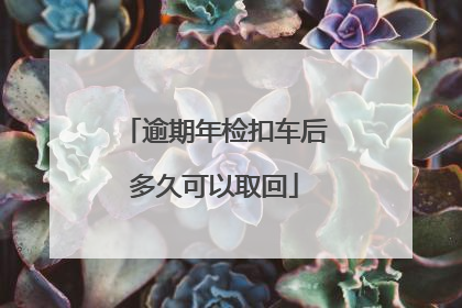 逾期年检扣车后多久可以取回