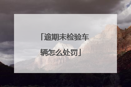 逾期未检验车辆怎么处罚