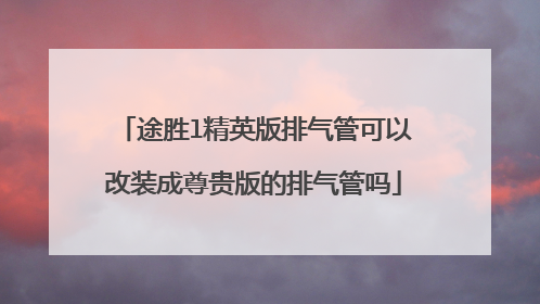 途胜l精英版排气管可以改装成尊贵版的排气管吗