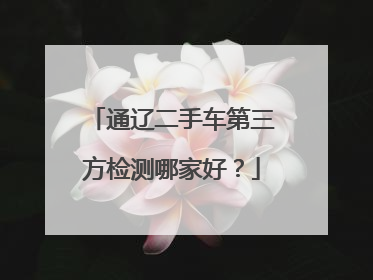 通辽二手车第三方检测哪家好？