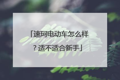 速珂电动车怎么样？适不适合新手