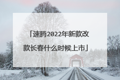 速腾2022年新款改款长春什么时候上市