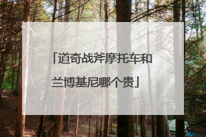 道奇战斧摩托车和兰博基尼哪个贵