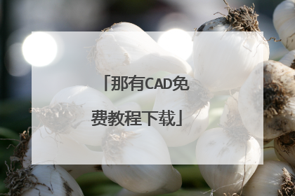 那有CAD免费教程下载