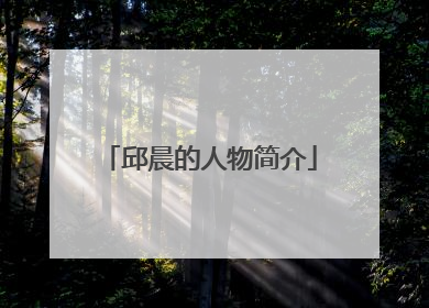 邱晨的人物简介