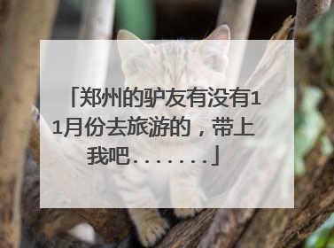郑州的驴友有没有11月份去旅游的，带上我吧.......
