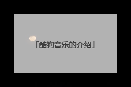 酷狗音乐的介绍