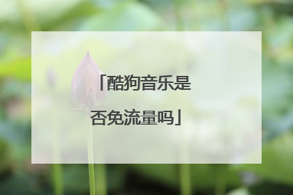 酷狗音乐是否免流量吗