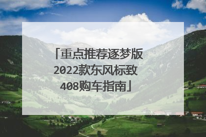 重点推荐逐梦版 2022款东风标致408购车指南
