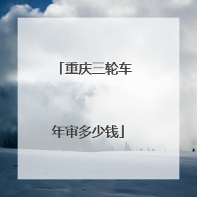 重庆三轮车年审多少钱