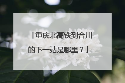 重庆北高铁到合川的下一站是哪里？