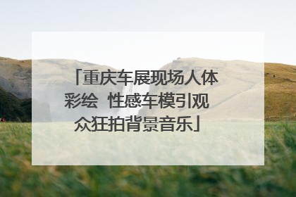 重庆车展现场人体彩绘 性感车模引观众狂拍背景音乐