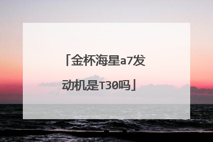 金杯海星a7发动机是T30吗