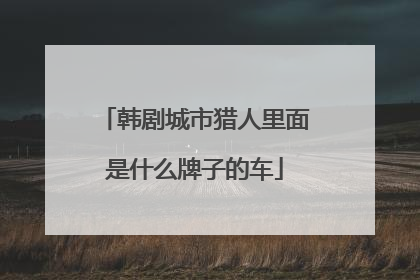 韩剧城市猎人里面是什么牌子的车
