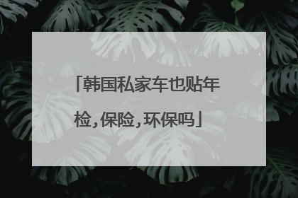 韩国私家车也贴年检,保险,环保吗