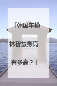 韩国车模林智慧身高有多高？