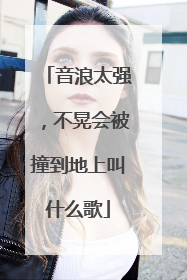 音浪太强，不晃会被撞到地上叫什么歌