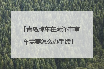 青岛牌车在菏泽市审车需要怎么办手续