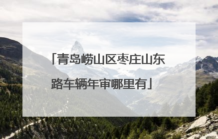 青岛崂山区枣庄山东路车辆年审哪里有