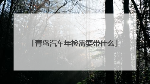 青岛汽车年检需要带什么