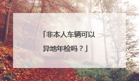 非本人车辆可以异地年检吗？