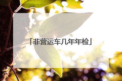 非营运车几年年检