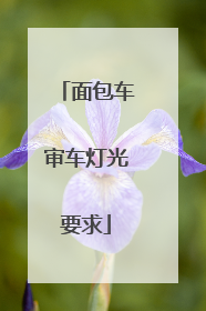 面包车审车灯光要求